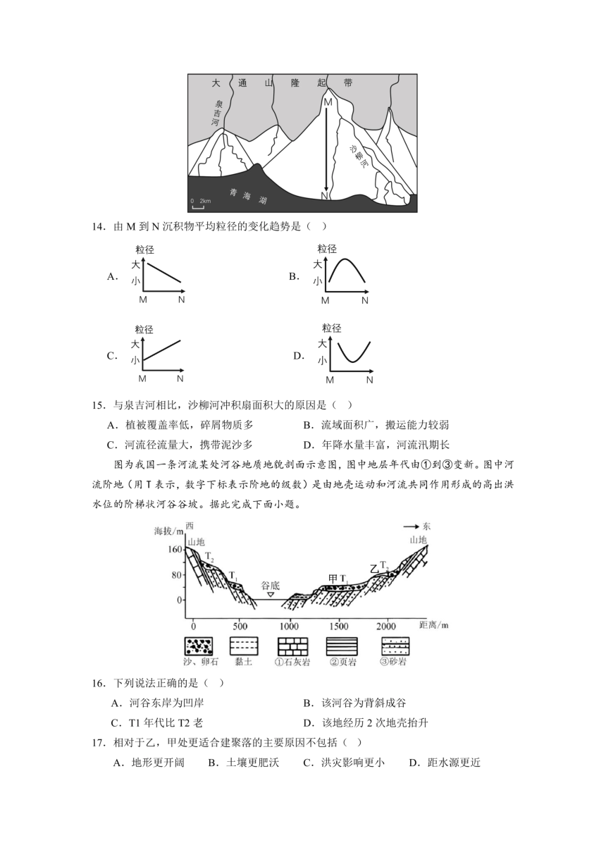 广东省广州市2023-2024学年高二上学期期中考试地理试题（PDF版无答案）