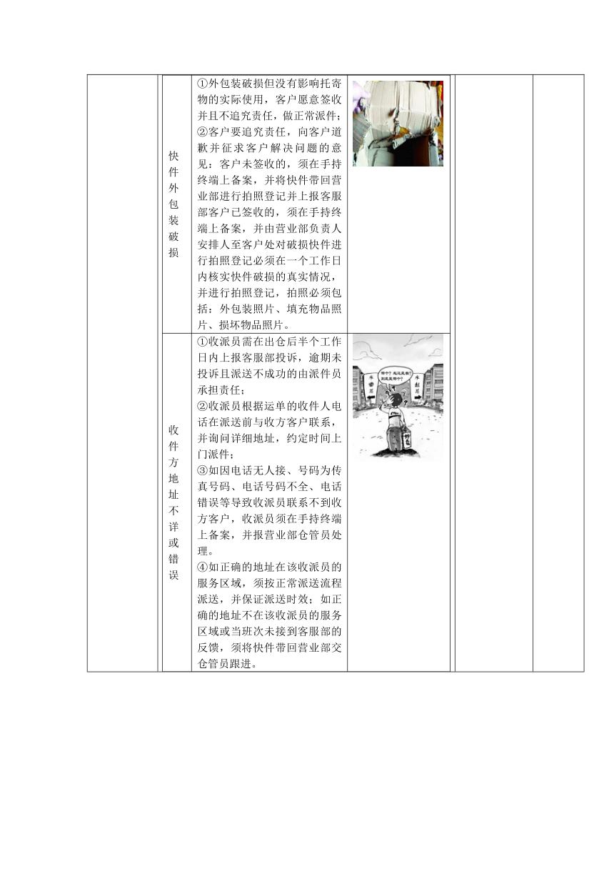 5.3快件异常情况处理 教案（表格式）-《快递实务》同步教学（电子工业版）