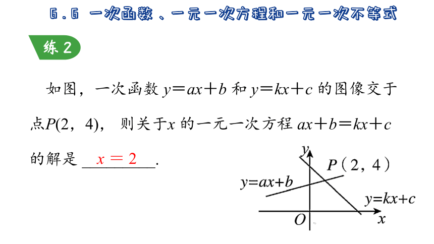 2023-2024学年苏科版数学八年级上册6.6  一次函数、一元一次方程和一元一次不等式 课件(共22张PPT)