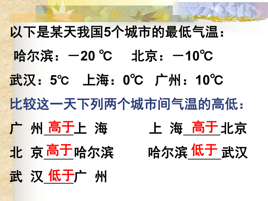 浙教版七年级上册 1.4有理数大小的比较 课件(共25张PPT)