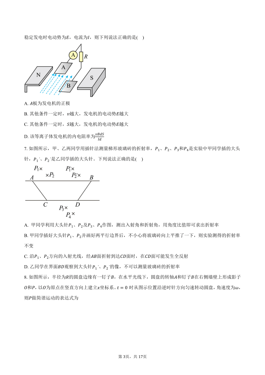 2023-2024学年江苏省苏州市南京航空航天大学苏州附属中学高二（上）阳光测试物理试卷（12月）（含解析）