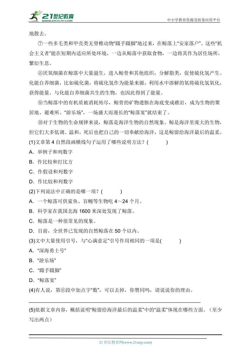 2024年广东省深圳小升初语文模拟试卷 (4)（含答案）