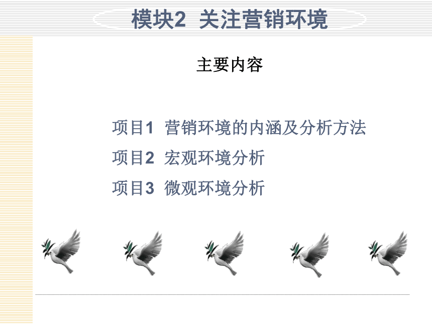 模块2  关注营销环境 课件(共50张PPT)- 《市场营销项目化教程》同步教学（轻工业版）