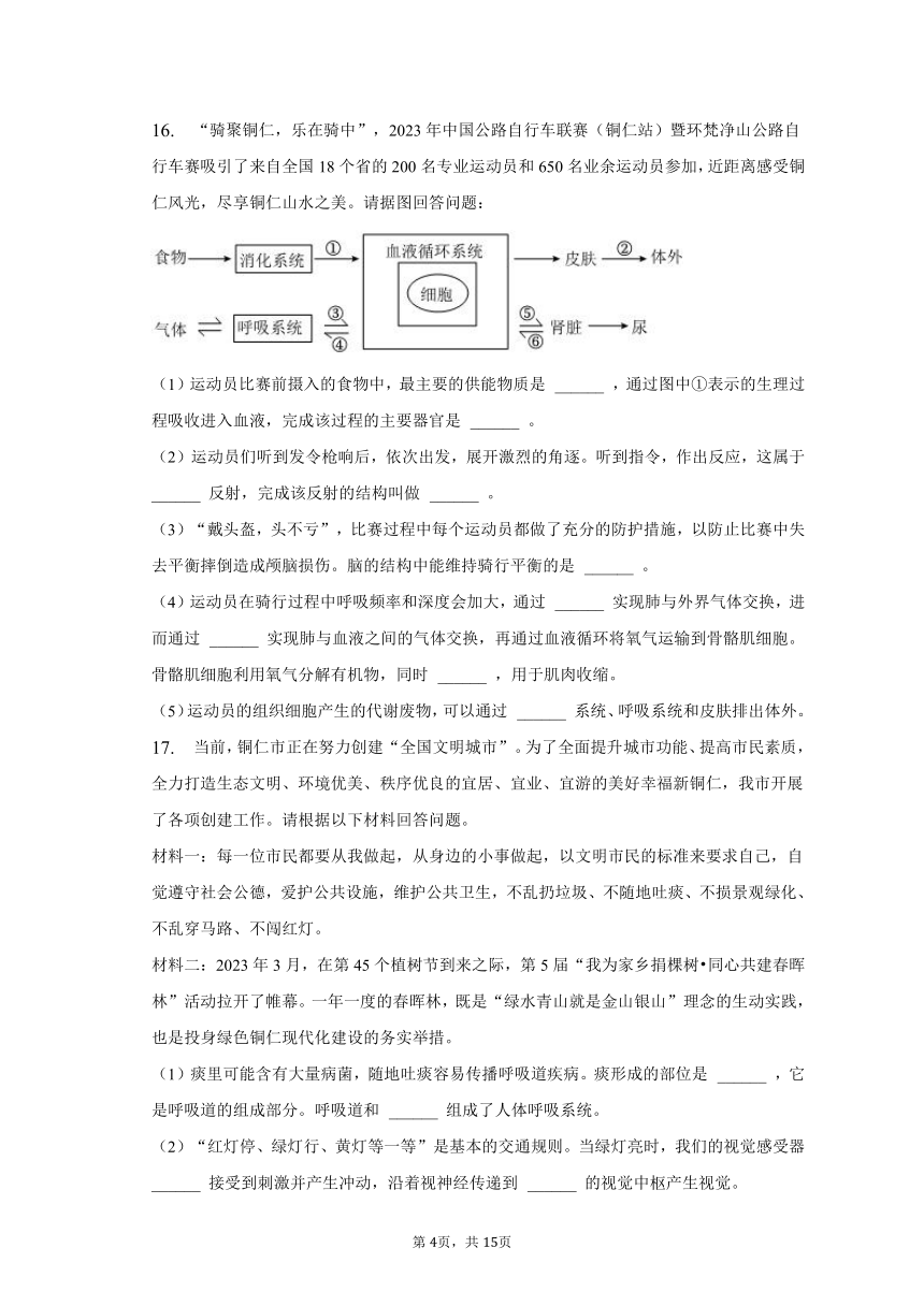 2022-2023学年贵州省铜仁市七年级（下）期末生物试卷（含解析）