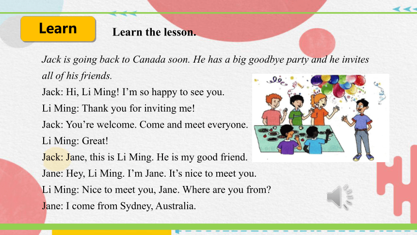 Lesson 44 Jack’s Goodbye Party课件(共27张PPT)