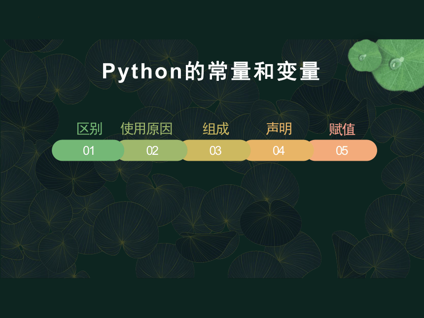 4.1.1 Python的常量与变量 课件(共32张PPT)  -2023—2024学年高中信息技术粤教版（2019）必修1