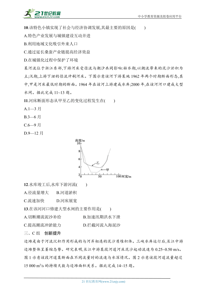 2024浙江专版新教材地理高考第一轮基础练--考点分层练64　长江经济带协作与开发（含解析）