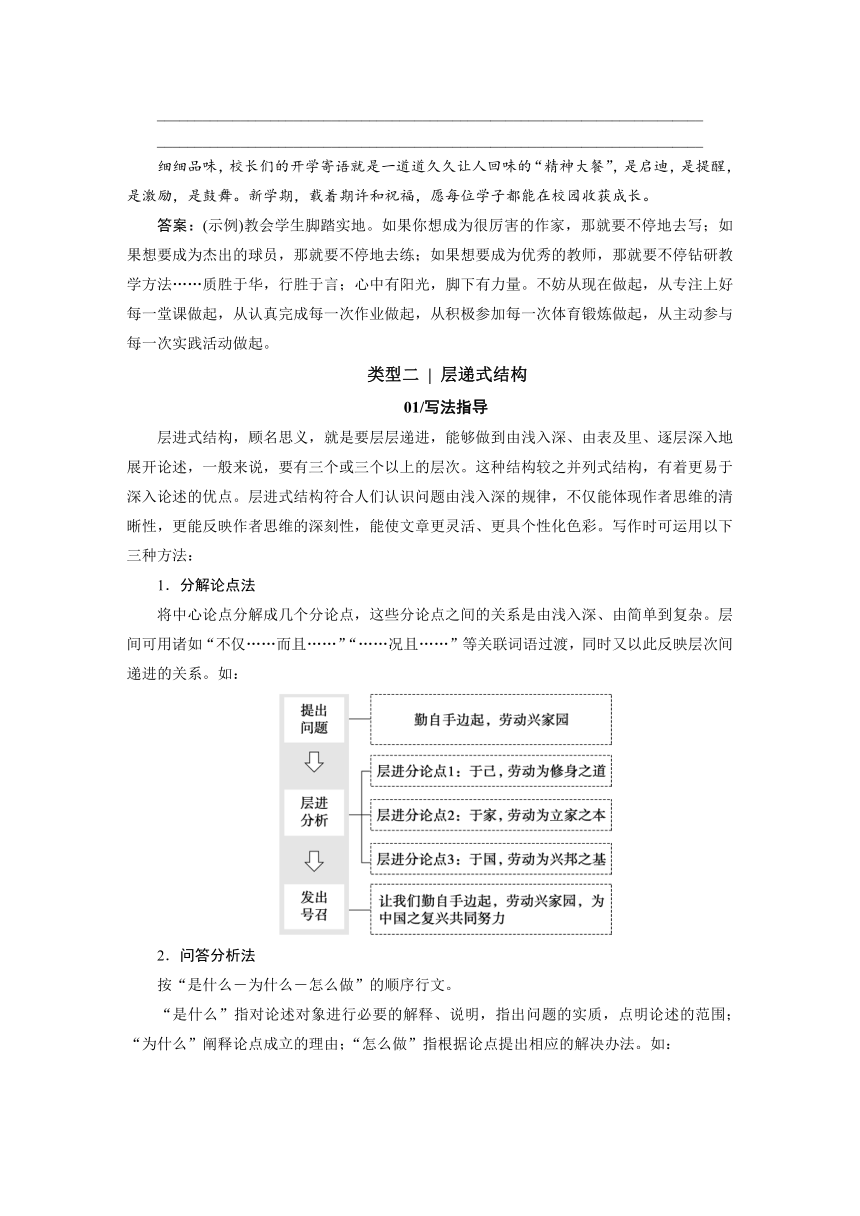 2024作文备考 · 议论文结构 学案