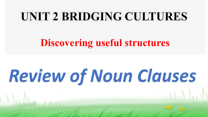 人教版（2019）  选择性必修第二册  Unit 2 Bridging Cultures  Learning About Language课件(共24张PPT)