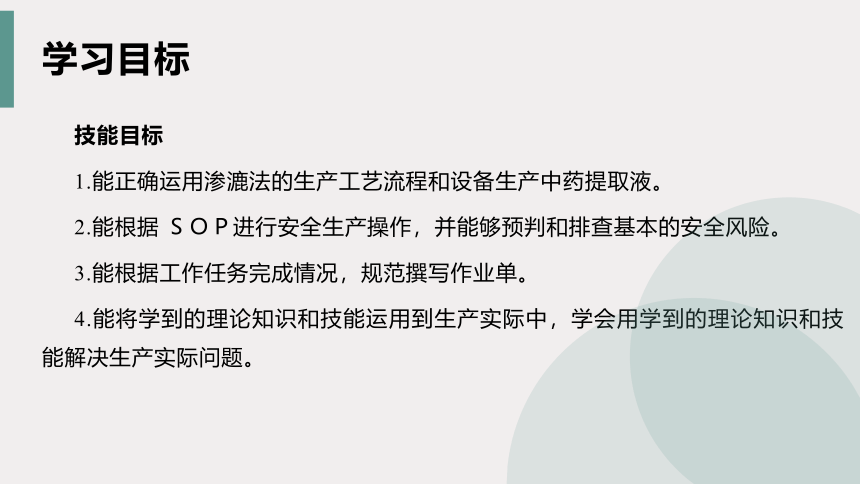 5.4渗漉法 课件(共22张PPT)-《中药提取物生产技术》同步教学（劳动版）