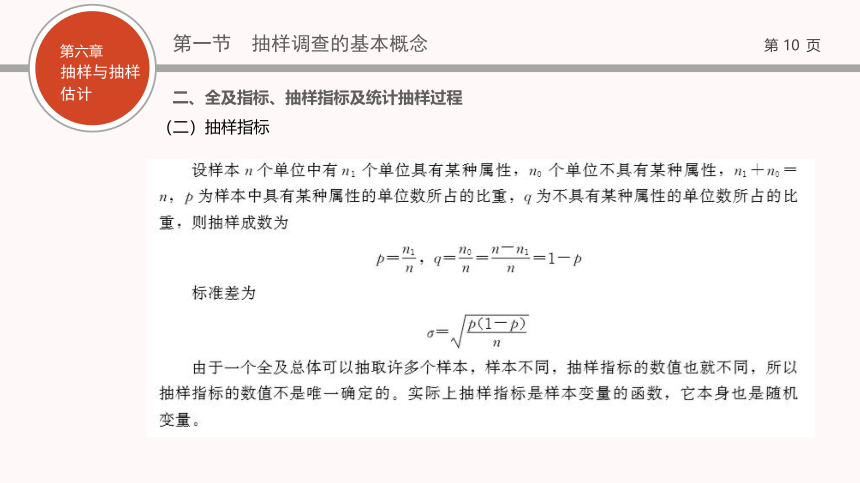 06第六章   抽样与抽样估计 课件(共118张PPT)- 《现代统计学》同步教学（西工大版）