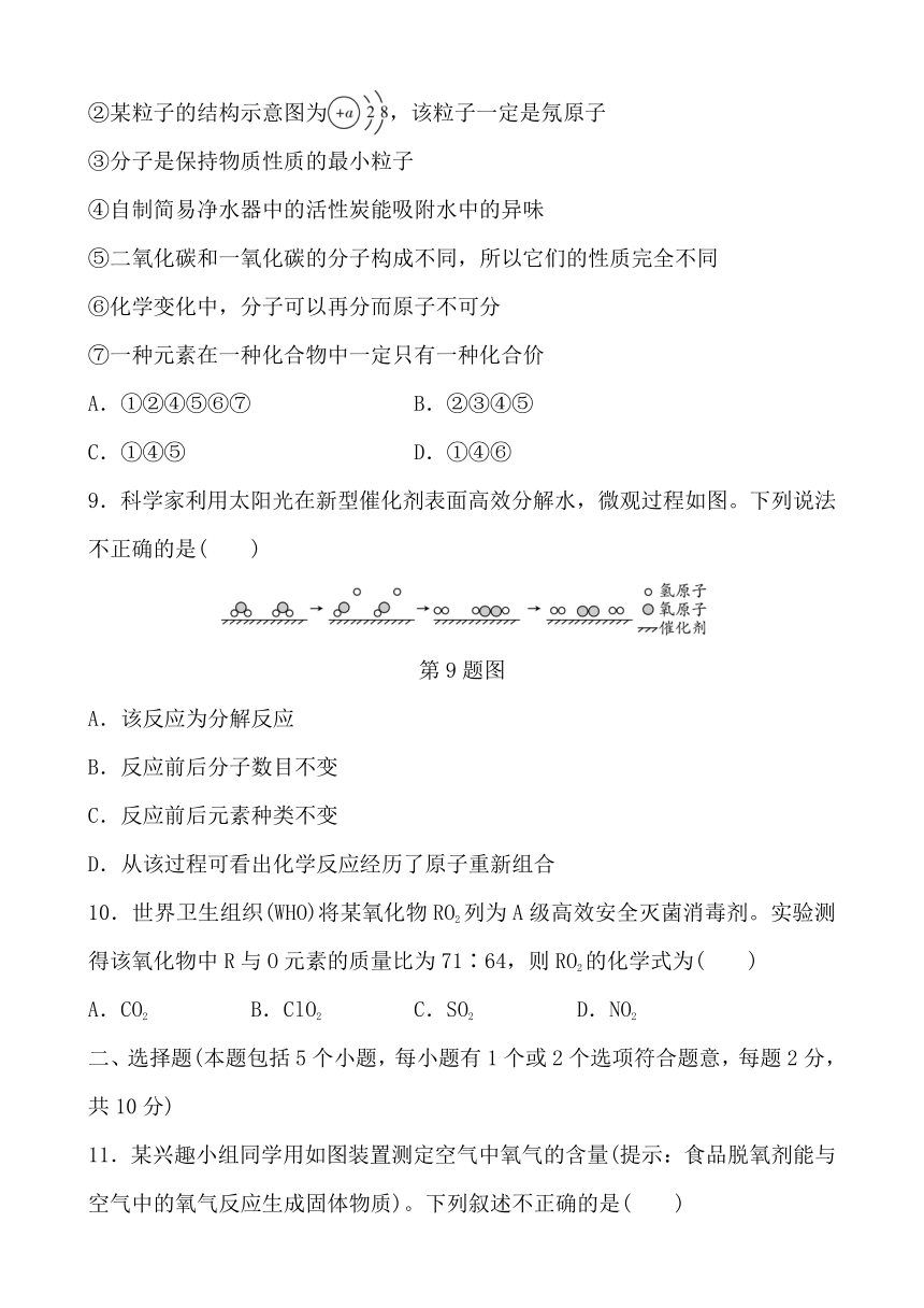 鲁教版八年级初中化学 期末综合测试卷(含答案)