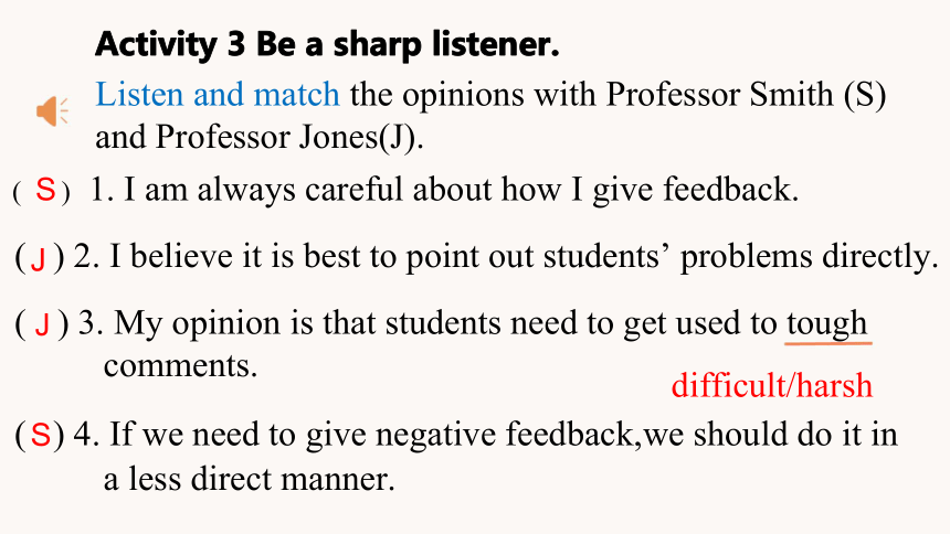 北师大版（2019）选择性必修第一册Unit 1 Relationships Lesson 2 How Do We Like Teachers’ Feedback课件(共13张PPT)