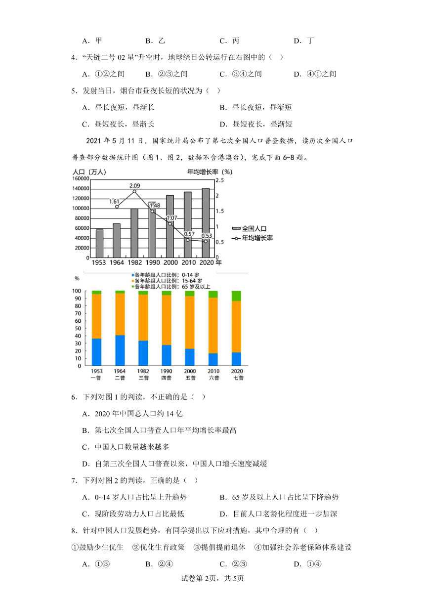 2023-2024年地理八年级上册第一章《从世界看中国》提分训练（含答案）