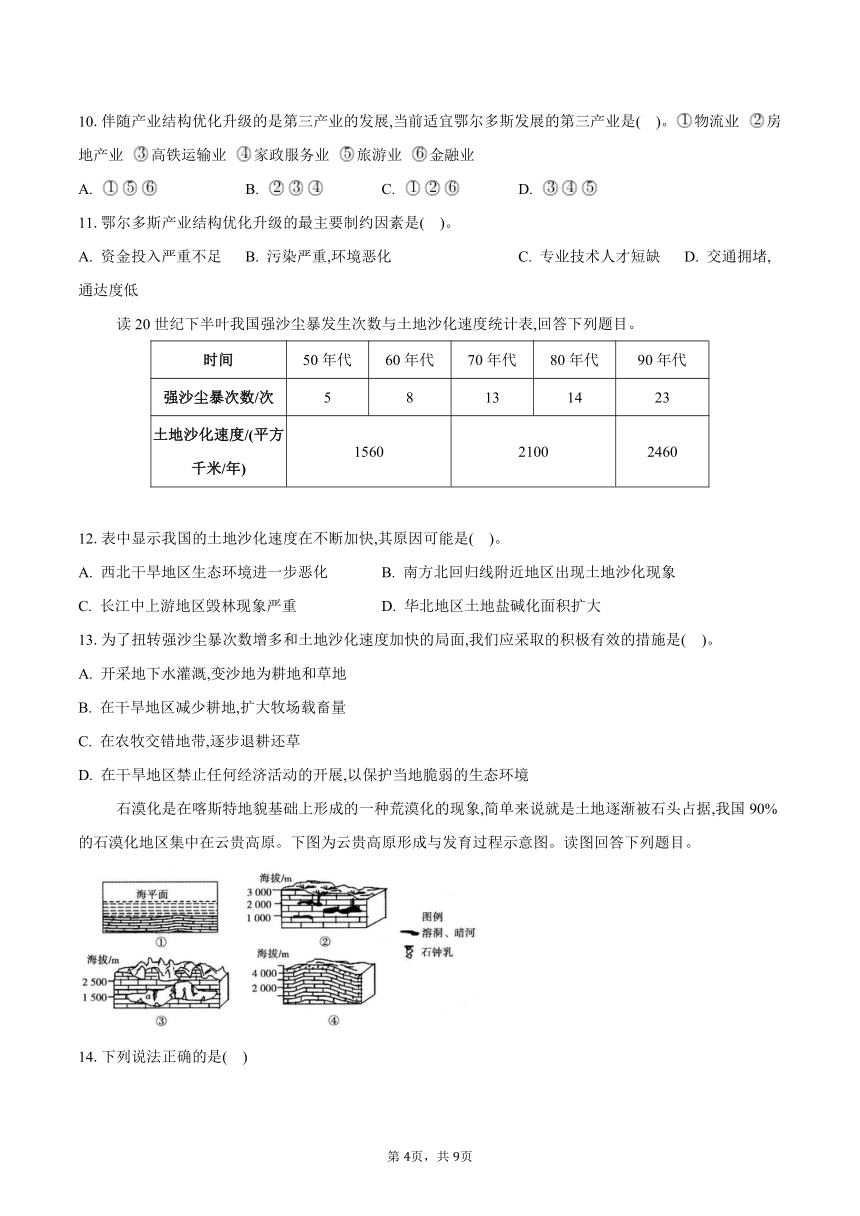 第二章 区域发展--2023-2024学年高二地理湘教版（2019）选择性必修2同步练习（含答案）