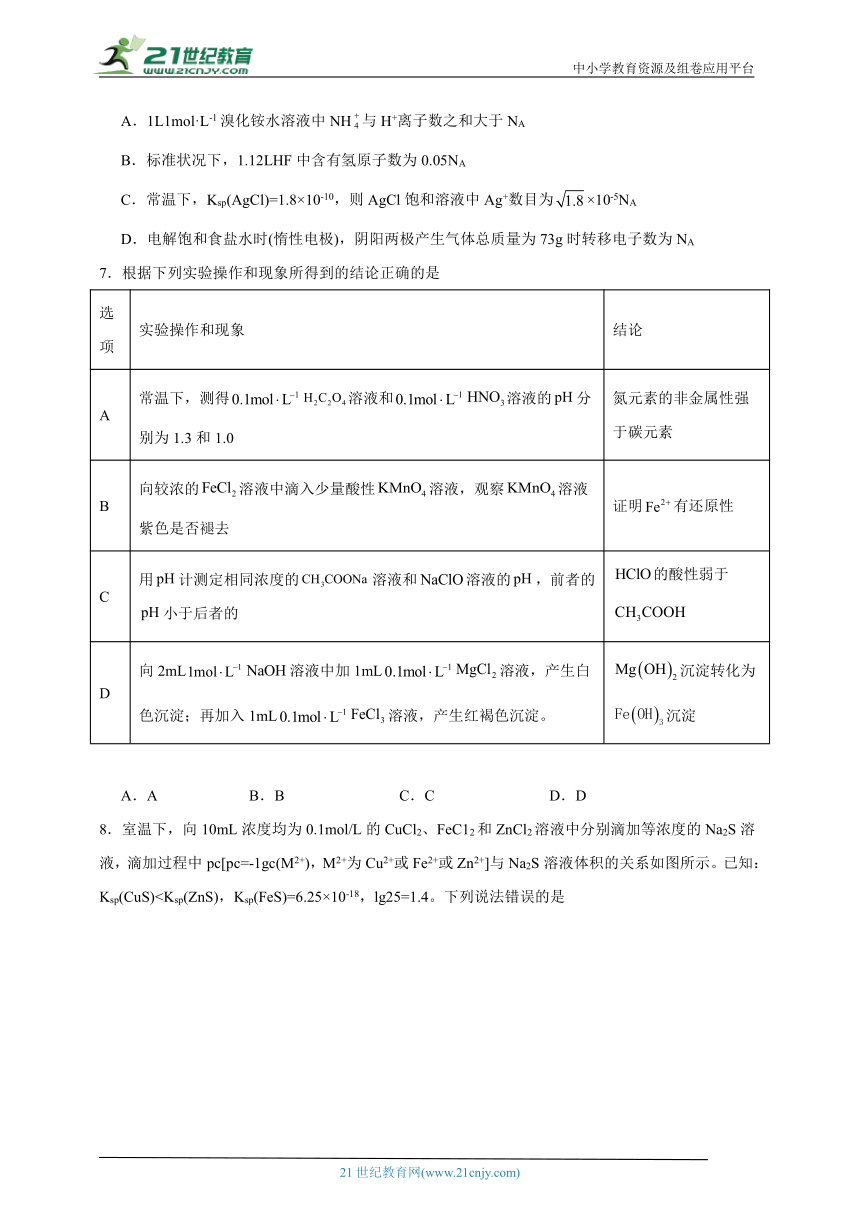 鲁科版 高中化学 选择性必修1 3.3沉淀溶解平衡同步练习（含答案）