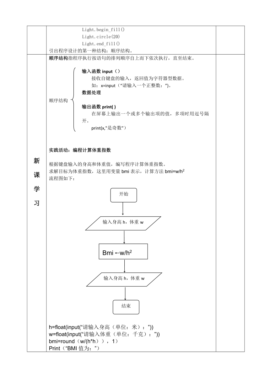 2.3程序设计基础知识 - 程序设计 教学设计（表格式） 2023—2024学年人教中图版（2019）高中信息技术必修1