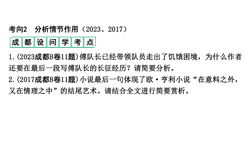 2024成都中考语文备考 考点 梳理和分析小说情节（课件）(共32张PPT)