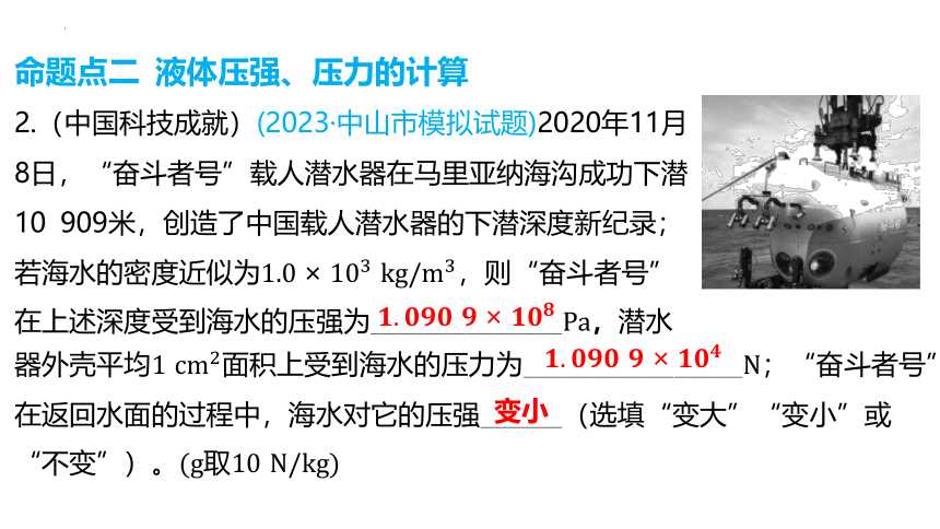2024年中考物理一轮教材复习（广州专用）第11课时 液体压强（共36张PPT）