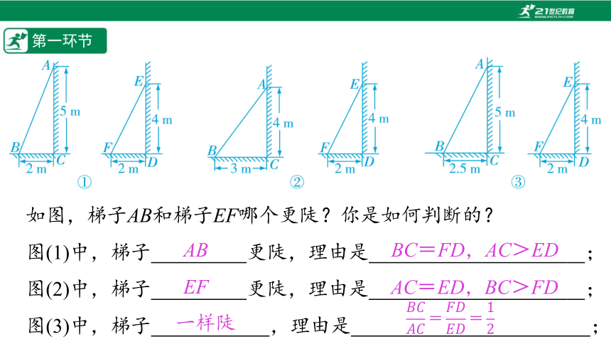 【五环分层导学-课件】1-1 锐角三角函数(1)-北师大版数学九(下)
