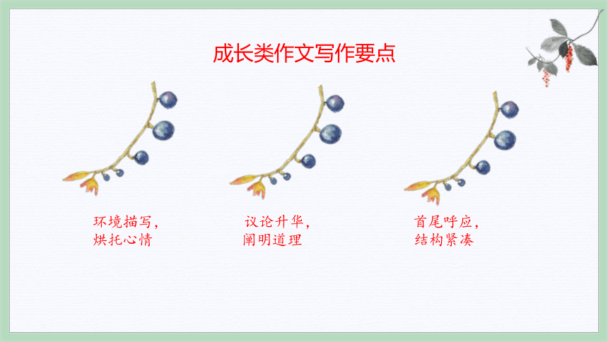初中语文 成长类（托物言志）类作文写作技巧 课件