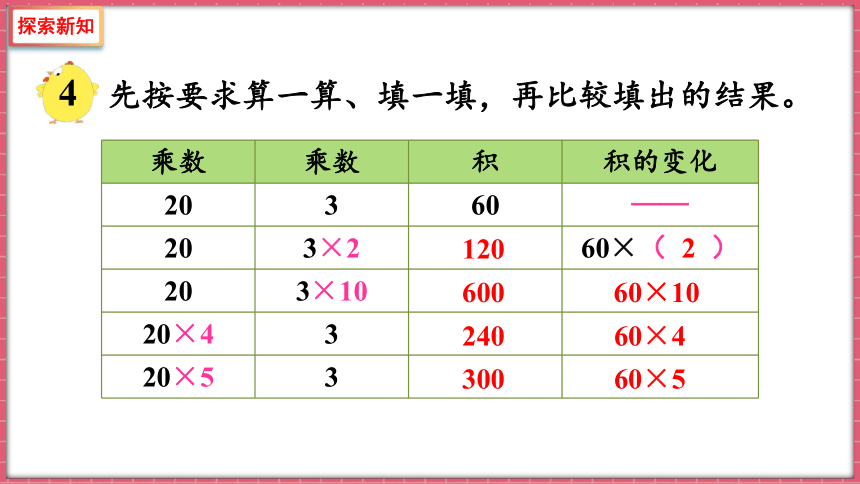 苏教版四年级下册数学3.3 积的变化规律课件(共16张PPT)