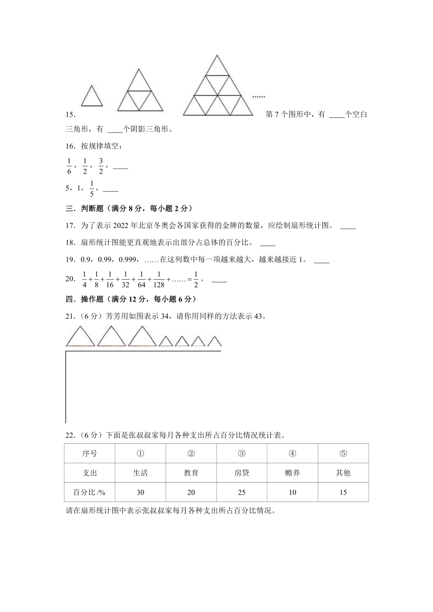 人教版小学数学六年级上册《7-8单元测试题A卷 》（含答案）