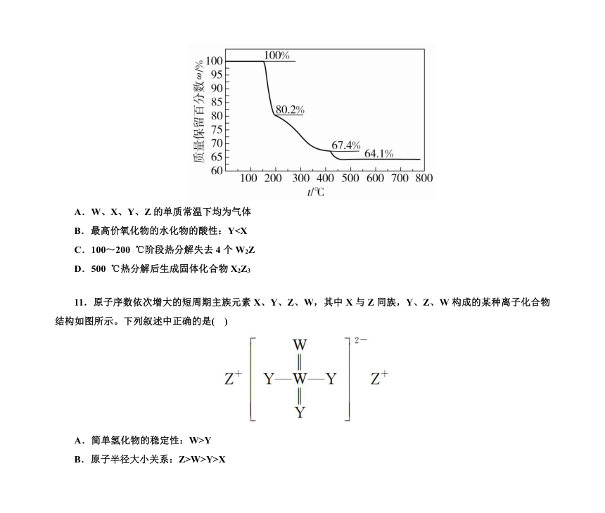 第一部分 题型10　元素“位—构—性”的综合推断（含解析）2024高考化学二轮复习