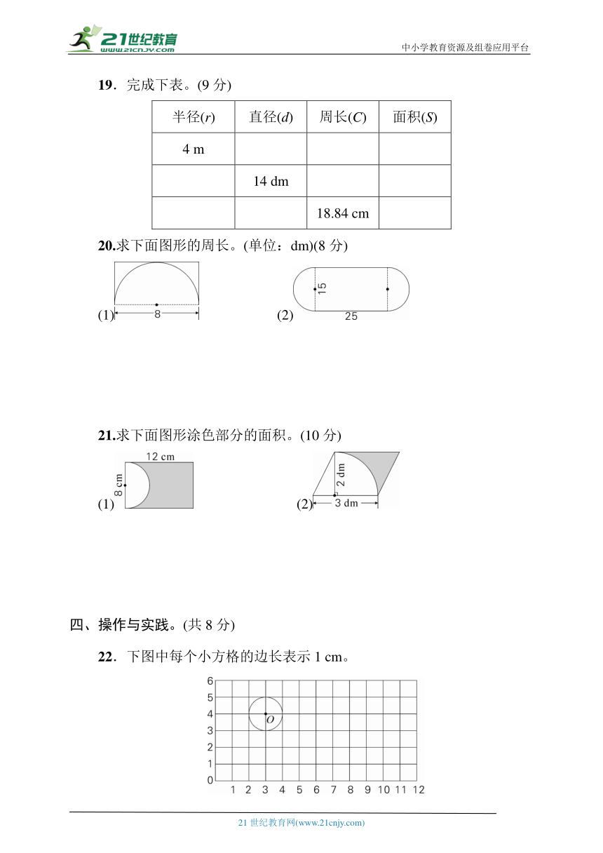 人教版六年级数学上册第5单元综合训练（含答案）