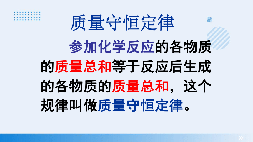 2023-2024学年沪教版（上海）化学九年级第一学期同步教学 2.3化学变化中的质量守恒 课件(共21张PPT)
