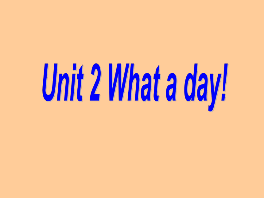 Unit 2 What a day!  课件(共28张PPT)