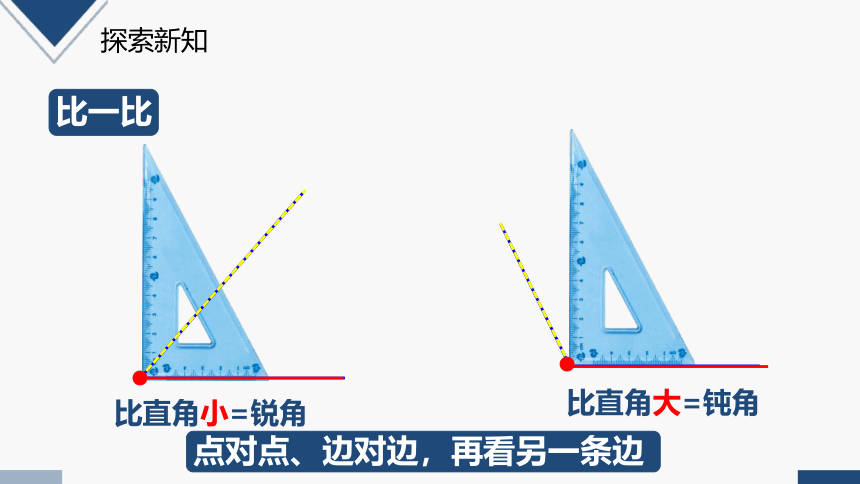 2023秋人教版二年级数学上册 锐角、钝角的认识和用三角尺拼角（课件）(共18张PPT)