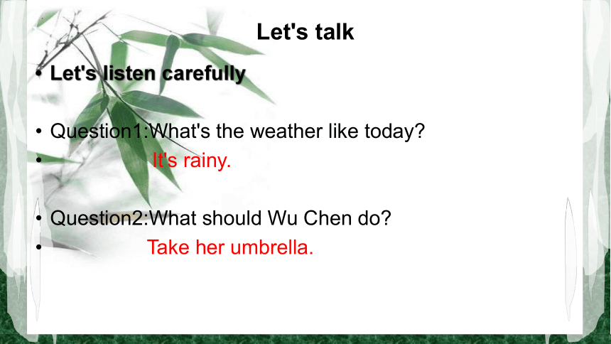 Unit 5 What’s the Weather Like Today Part A  period 2 课件（共15张PPT）