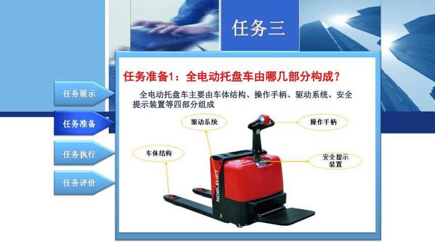 3.3全电动托盘车操作与保养 课件(共14张PPT)-《物流设备应用》同步教学（电子工业版）