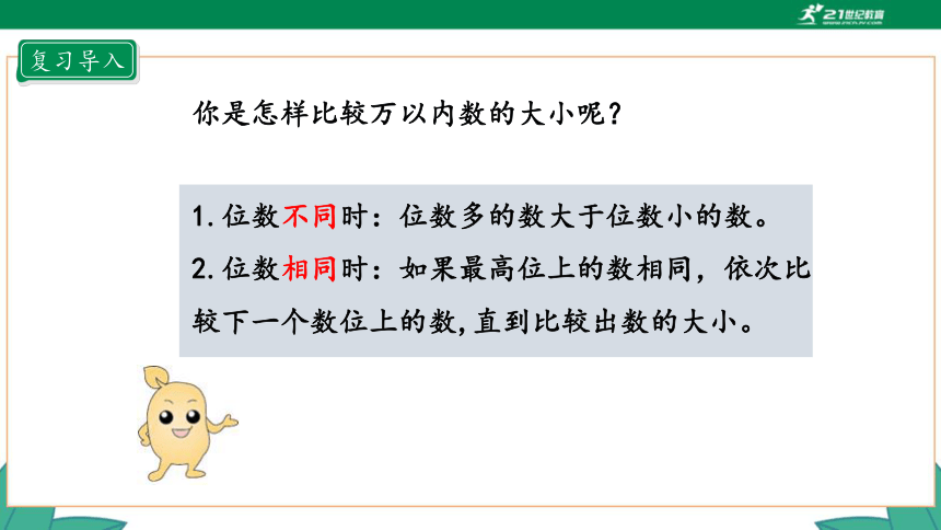 新人教版4年级上册 1.4 亿以内数的大小比较 教学课件（24张PPT）