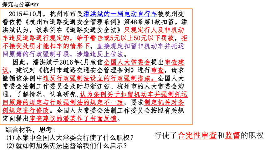 2.2加强宪法监督  课件(共21张PPT) 统编版道德与法治八年级下册