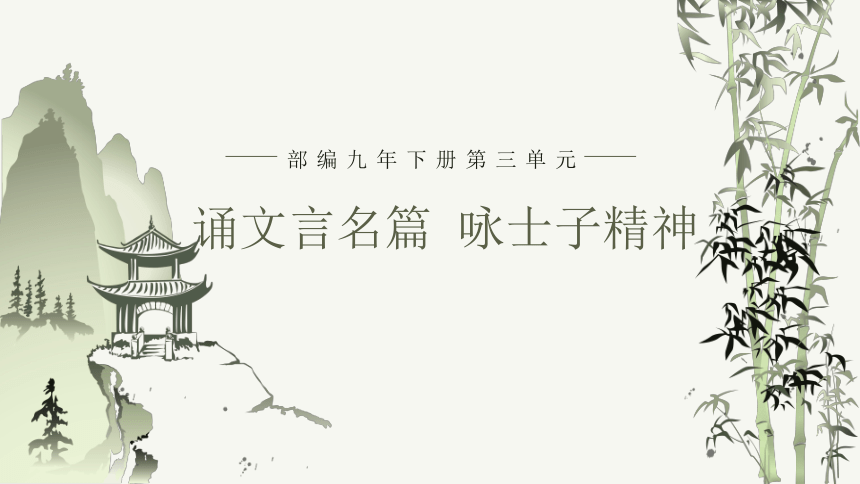 2022—2023学年统编版语文九年级下册第三单元大单元教学课件（共29张ppt）