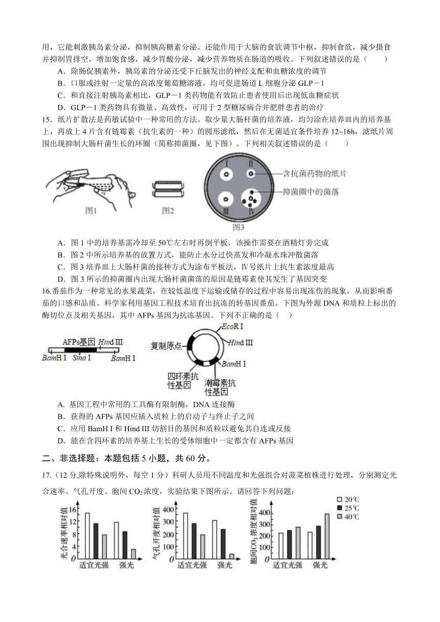 测试卷06-备战2024年高考生物模拟测试卷（广东专用）（含答案）