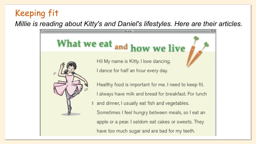 牛津译林版七年级上册Unit 6 Food and lifestyle Period 2 Reading I课件(共14张PPT)