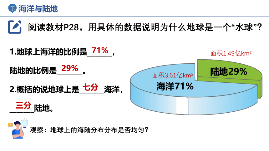 2.2 世界的海陆分布 课件（55张PPT） 湘教版地理七年级上册