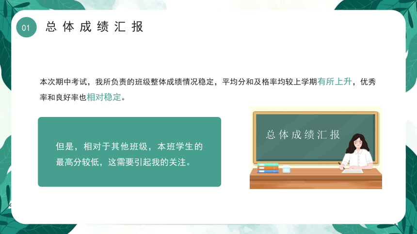 《用数字总结经验，用未来创造辉煌》202X年XX初中学校教师期中考试质量分析大会 课件（模板）