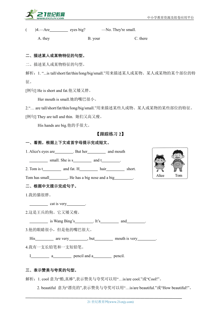 Unit 8 Dolls语法精讲精练（含答案）