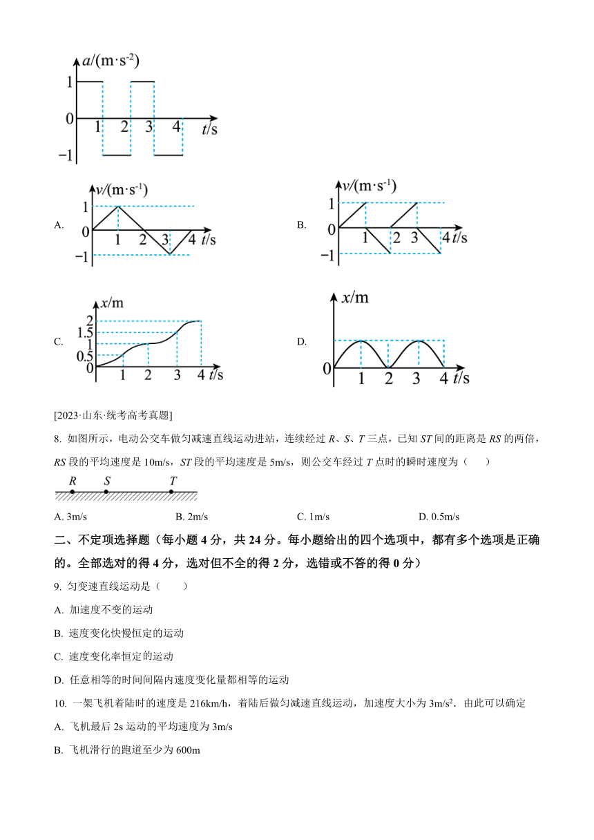 山东省临沂市名校2023-2024学年高三上学期开学收心考试物理试题（原卷版+解析版）