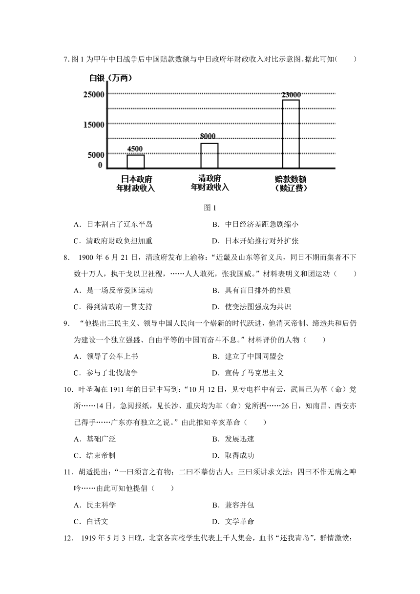 2022年四川省攀枝花市中考历史真题试卷（PDF版  含答案）