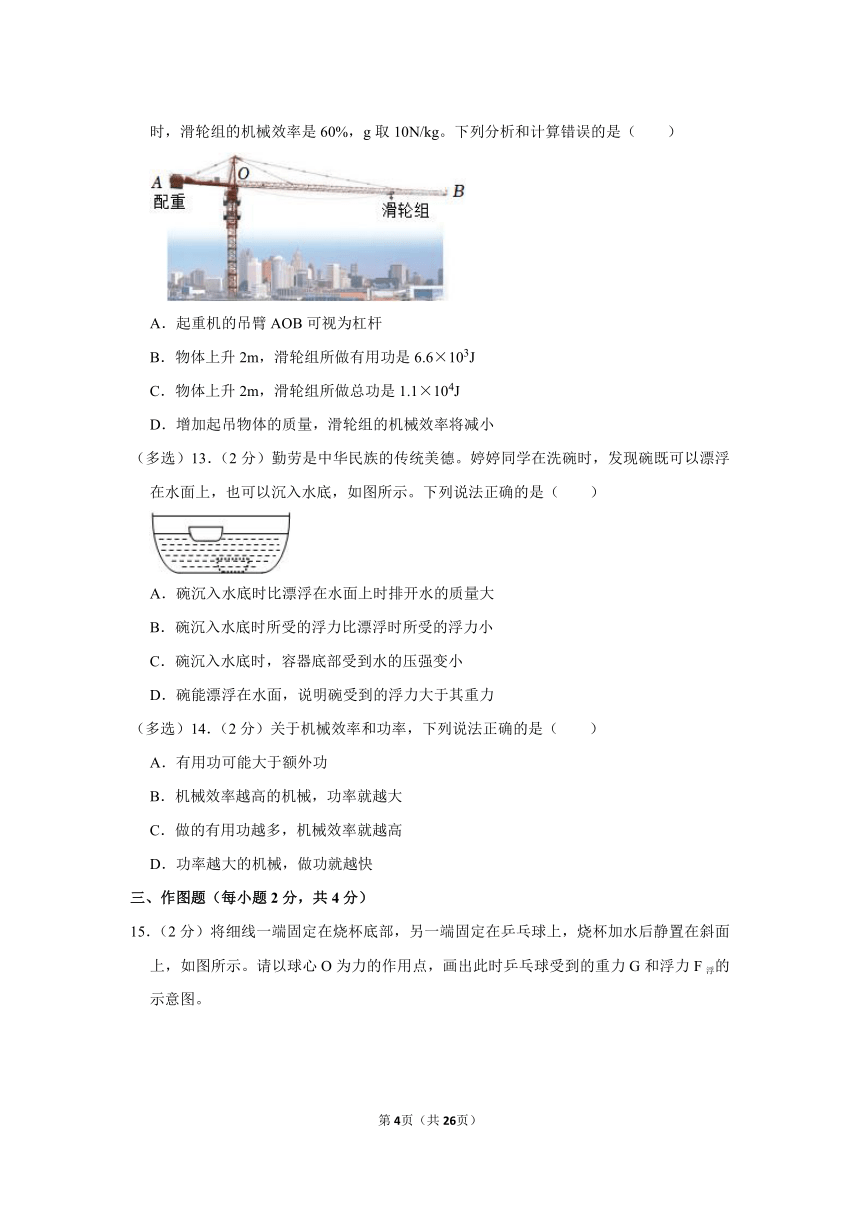 2022-2023学年河南省周口市项城市多校联考八年级（下）期末物理试卷（含答案）