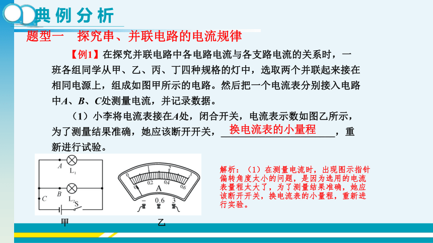 【轻松备课】沪科版物理九年级上 第十四章第四节 科学探究：串联和并联电路的电流 第3课时 教学课件