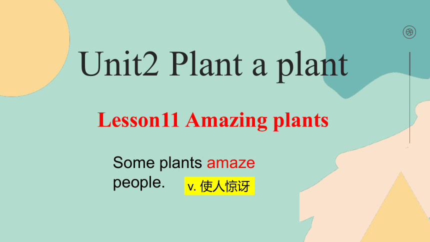 Unit 2 Plant a Plant  Lesson11 课件＋音频(共29张PPT)冀教版八年级下册