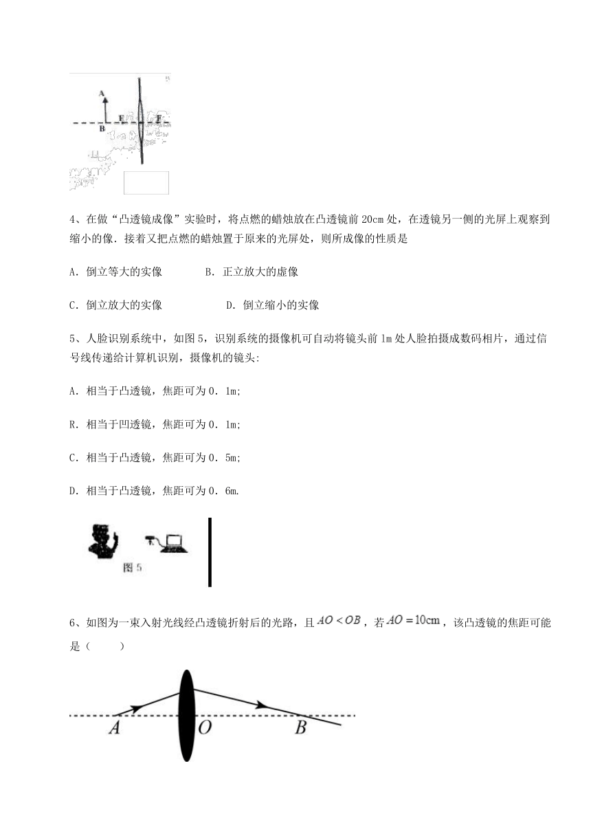 人教版八年级物理上册 第五章透镜及其应用专题测试（无答案）