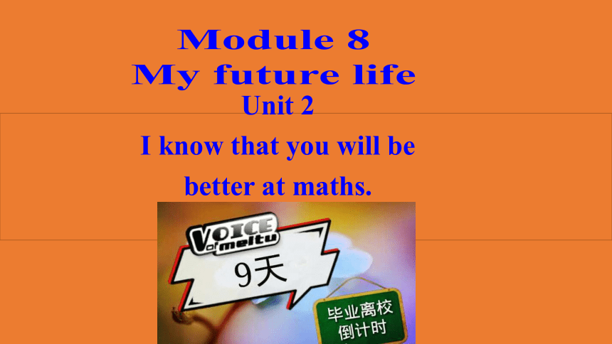 初中英语外研版九下Module 8 My future life  Unit2课件(共19张PPT)