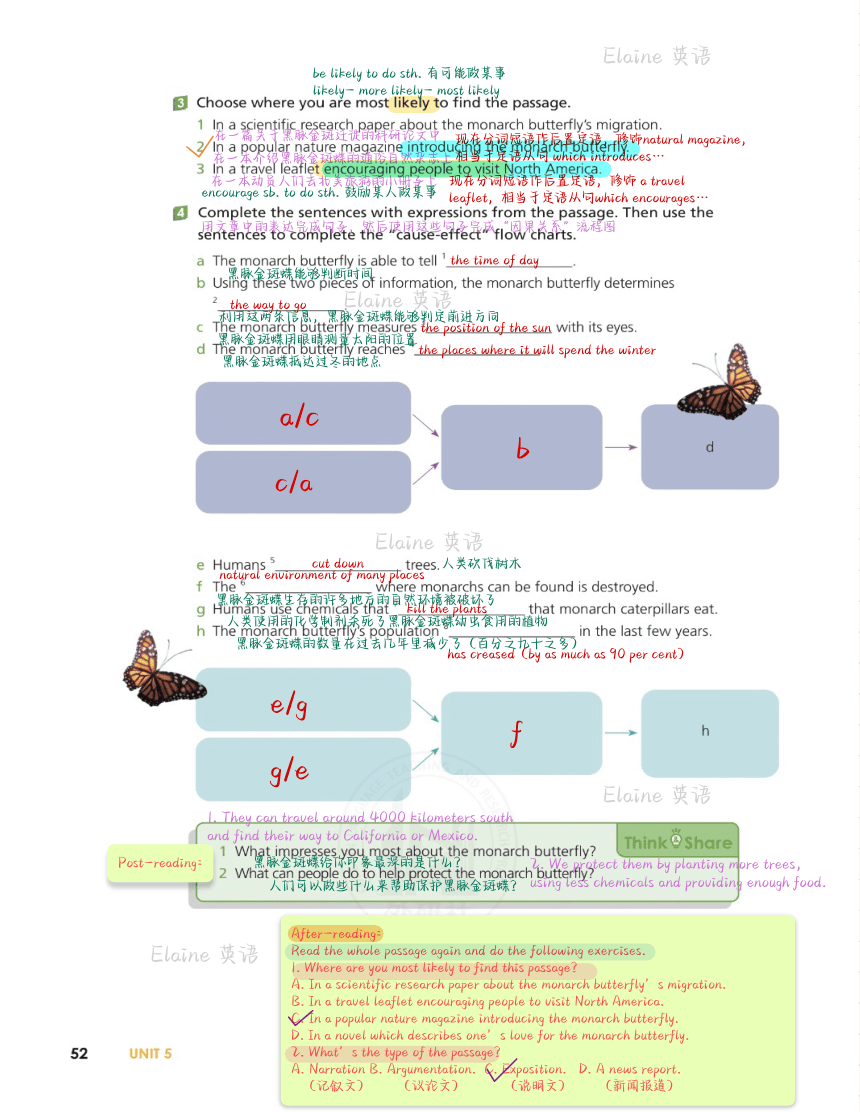 【教材完全解读】新外研版必修一Unit 5 Into the wild课堂笔记（PDF电子书版）